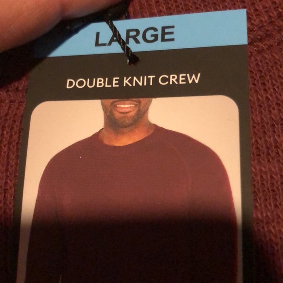 BRAND NEW MEN’S BANANA REPUBLIC CREW KNIT SWEATER SIZE LARGE! COLOR BURGUNDY! - Picture 6 of 8